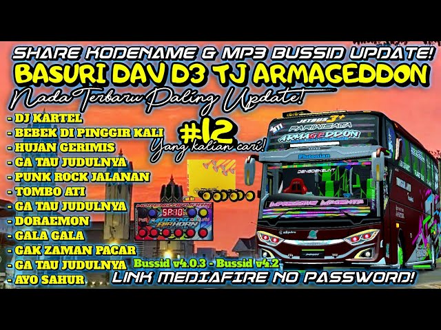 PALING KANE🤤 SHARE 12 NADA BASURI DAV D3 TUNGGAL JAYA ARMAGEDDON! KODENAME & MP3 BUSSID NADA UPDATE! class=