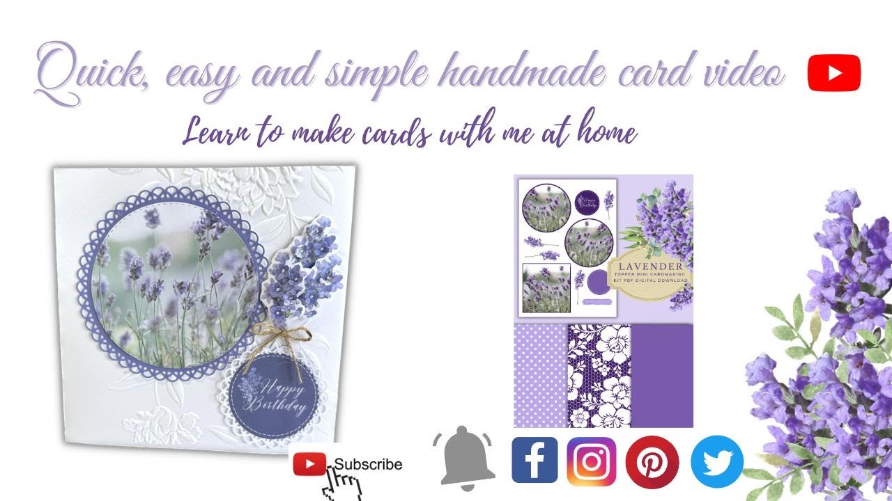 Quick Easy and Simple Handmade Card Video #cardmaking #diycrafts # ...