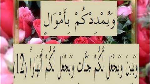 القران الكريم سورة نوح الاية  12