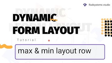 How to Set Dynamic Form Layout | RadSystems Studio | Low Code Software