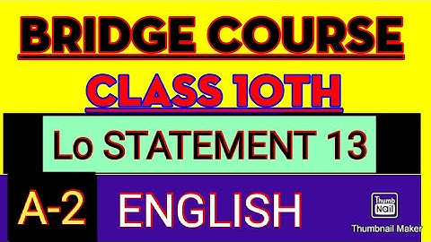 10th class setu abhyaskram (Bridge course)English day 13/statement 13 | Lo STATEMENT 13 | Activity 2