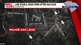 Officials: Damaged line stabilized after crash causes major gas leak in Elbert co.
