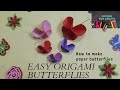 Easy origami butterflies  how to make paper butterflies  loving fun crafts