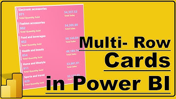 Multi-Row Cards in Power BI | How to a Multi-Row Card in Power BI | #23