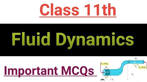 Fluid Dynamics important MCQs|| class 11th Physics