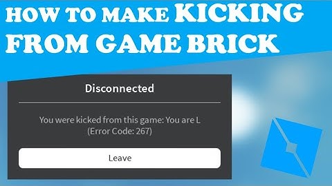 How to make a KICKING FROM GAME BRICK │ROBLOX STUDIO