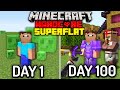 I Survived 100 Days in Hardcore Minecraft, In a Superflat World