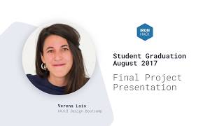 UX/UI Final Project - Verena Lais - Ironhack UX/UI Design Bootcamp