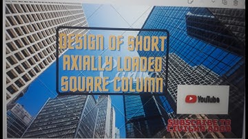 Design of Square column | axially loaded column | short axially loaded column |  #column #AEE #AE