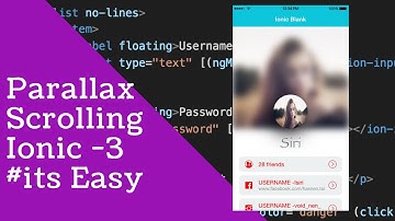 How to create Parallax scrolling Profile Page-Ionic 3 Part -1 #keepcoding