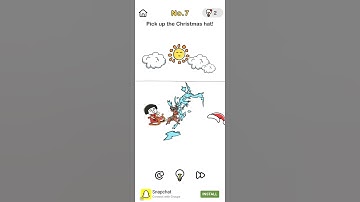 Brain Out Challenge BRAINSTORMING Save Santa level 7 Globe Walkthrough Gameplay