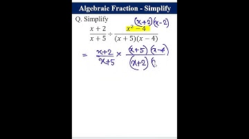 Algebraic Fraction - Simplify #shorts #maths #algebra #fraction #mathisfun