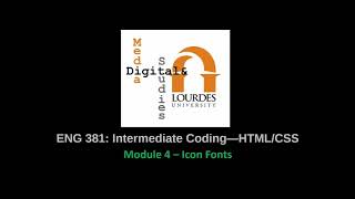 ENG 381: Module 4--Icon Fonts