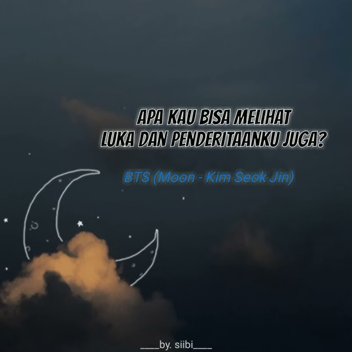 Moon  ( BTS - Kim Seok Jin ) lyrics | #방탄소년단 | #Moon | literasi kpop | literasi 30 detik |  | status
