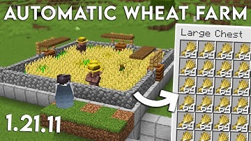 NEW MINECRAFT 1.21.11 FULLY AUTOMATIC WHEAT FARM | Best Design, Easy, Efficient
