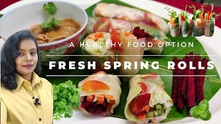 How to Make Fresh Spring Rolls (Goi Cuon) | Rice Paper Wraps With Peanut Dipping sauce (Easy Recipe)