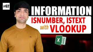 Information Function in Excel | ISNUMBER , ISTEXT | VLOOKUP With ISNUMBER and ISTEXT