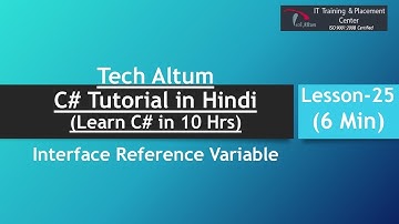 Interface Reference Variable | C# Tutorial in Hindi | Lesson - 25