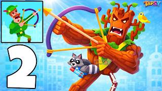 Bowmasters Gameplay Walkthrough Part 2 - Crazy Weapon Battles Android,Ios