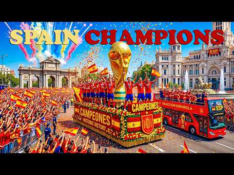 🏆🇪🇸 SPAIN WORLD CUP CHAMPIONS PARADE 2026 | Madrid's Historic Victory Celebration & Trophy Tour