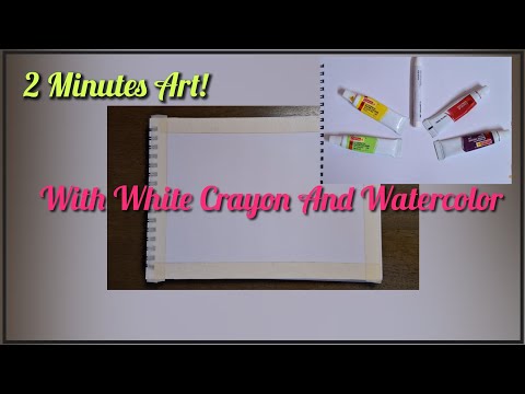 Try This Fun Watercolor Idea! | 2 Minutes Art with Crayons and Watercolors