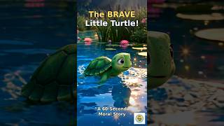 The Brave Little Turtle 🐢 | 60-Second Moral Story #shortsfeed #shorts #short