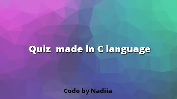 Quiz program in C language | Quiz game using only C language