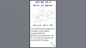 TRS-80 PC-2 - Quick Bits 03