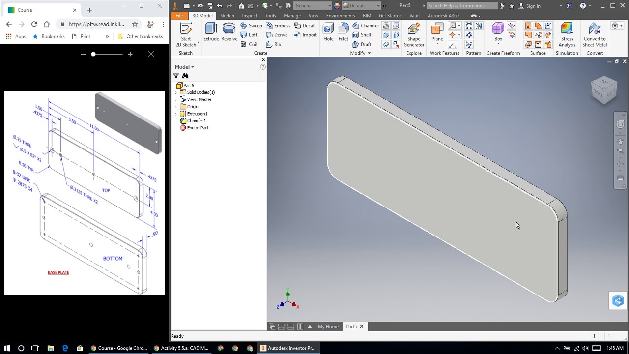 IED 5.5a Problem 7, Base Plate