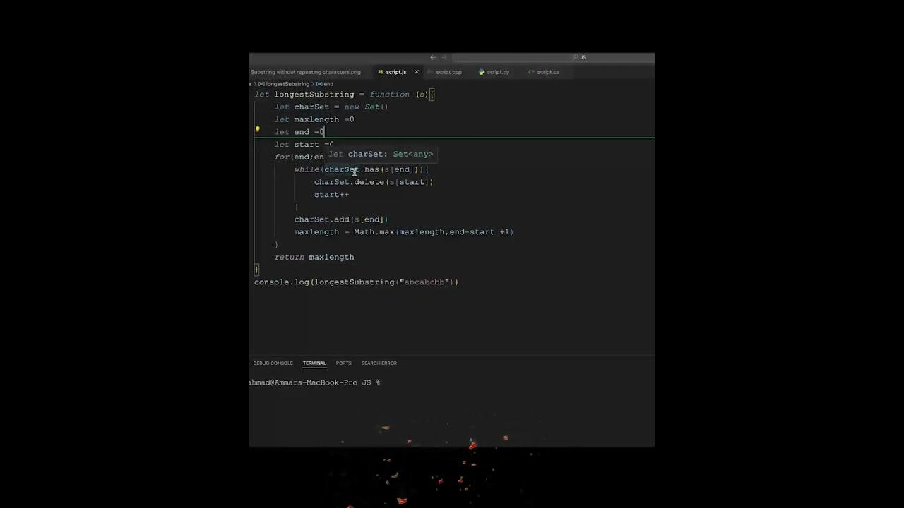 JavaScript Challenge: Longest Substring Without Repeating Characters ...