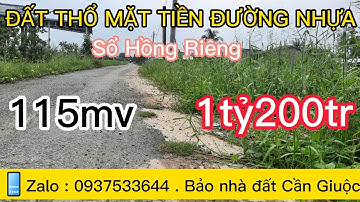❤(  ĐÃ BÁN ) ĐẤT THỔ MẶT TIỀN ĐƯỜNG NHỰA  | Giá rẽ kinh doanh | Sổ Hồng Riêng