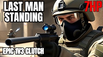 Unbelievable 1V3 Clutch with 7HP! Counter Strike 2 Uncut