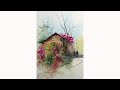 simple watercolor landscape painting by sikander singh chandigarh INDIA