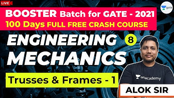 Trusses and Frames - 1 | Engineering Mechanics | Lec 8 | GATE ME 2021 Crash Course