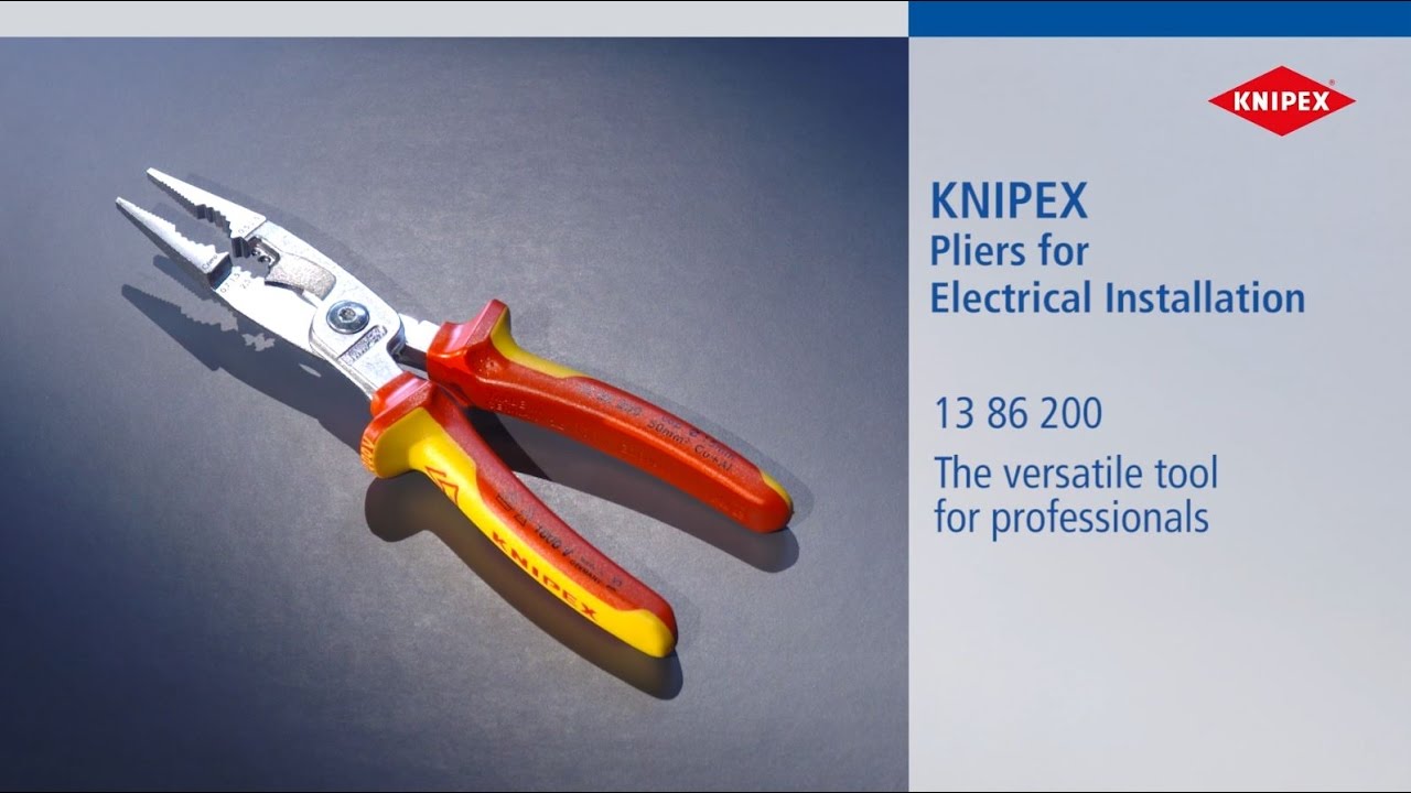 Knipex 13 86 200 Pliers for Electrical Installation VDE-tested 