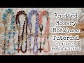 Knotted Rosary Necklace Tutorial by Aleshia Beadifulnights Video #777