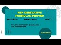 Lecture-4 || Nth derivative formulas proved || BSC 1st year maths, #calculus #maths #mathformula