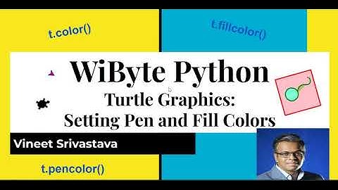 5. Paint with Turtle: How to set the pen and fill color in turtle using fillcolor() and pencolor()