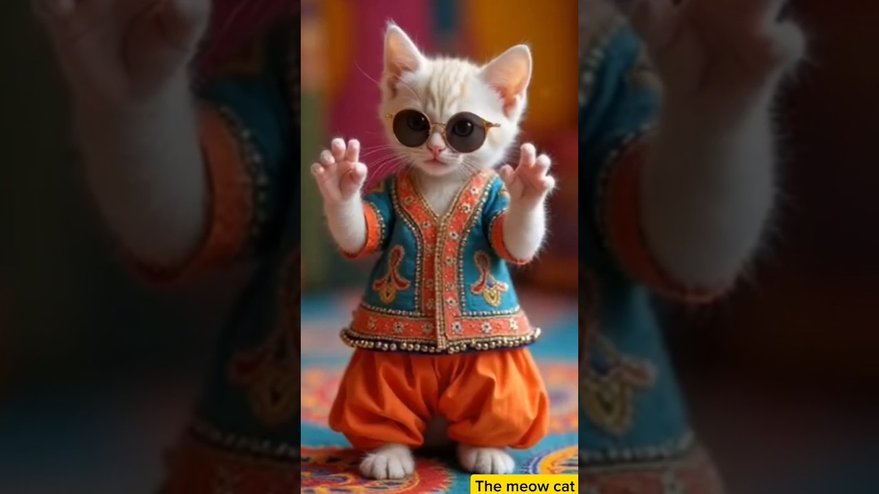 Gujarati Dancing Kitten | Chaniya Choli Cat Dance Show!