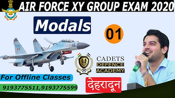 Modals 01 | AIR FORCE X/Y GROUP | BY SANJEEV THAKUR SIR | Cadets Defence Academy