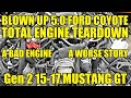 15 17 Ford Mustang 5 0 Coyote BLOWN ENGINE Teardown A Core With A Story You Ll Want To Hear 15 17 Ford Mustang 5 0 Coyote BLOWN ENGINE Teardown A Core With A Story You Ll Want To Hear
