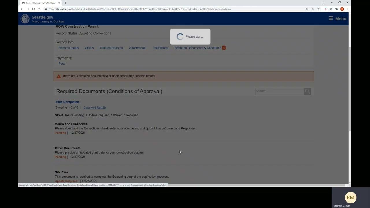 Seattle Services Portal Help How to Upload a Document to an Existing