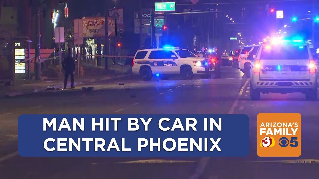 Man hospitalized after being hit by car in Phoenix - YouTube