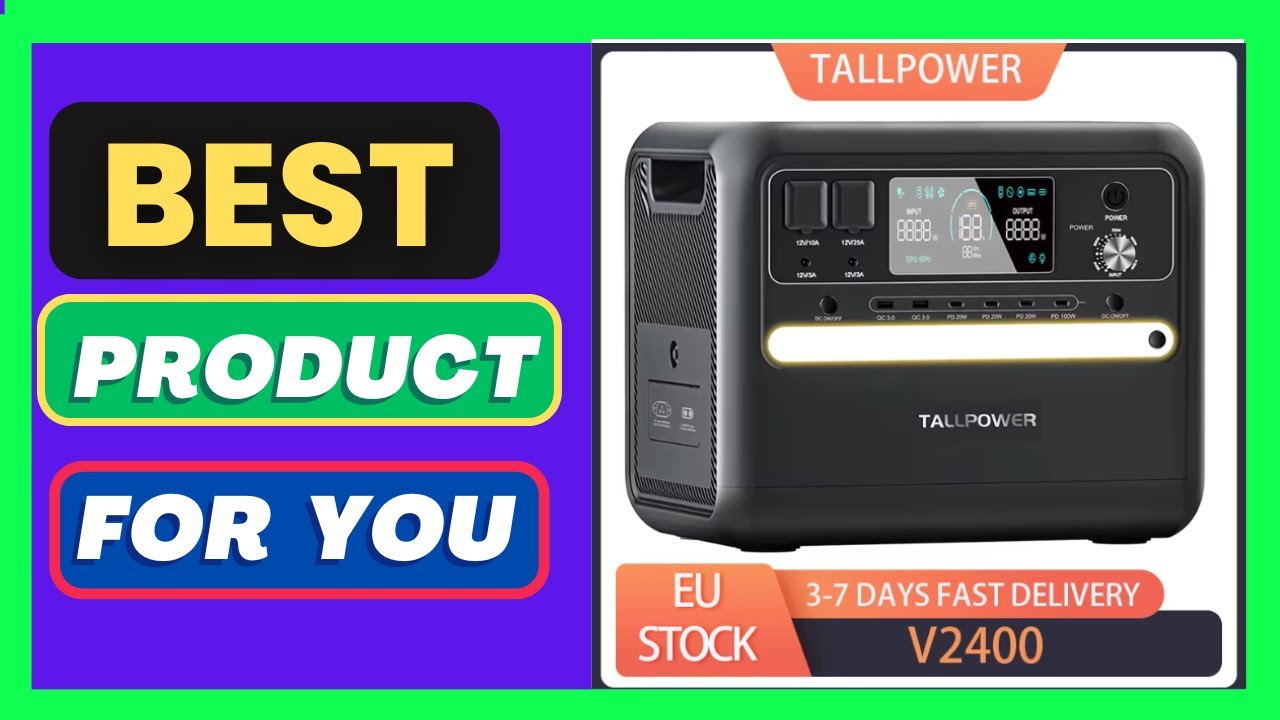 TALLPOWER V2400 Portable Power Station 2160Wh LiFePo4