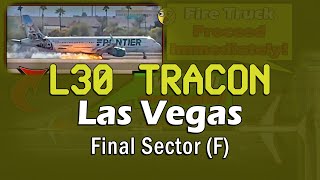 ATC RADAR [L30] (Sector F) | Frontier PLANE IS ON FIRE after Landing!
