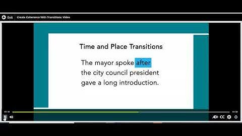 Create Coherence with Transitions Video