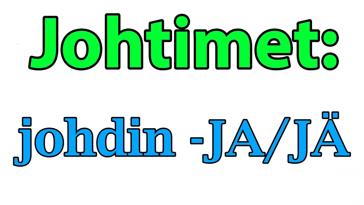 Johdin JA/JÄ