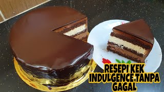 TEKNIK TEPAT resepi kek coklat indulgence segar seperti AIS KRIM dan tak mudah cair TANPA gelatin