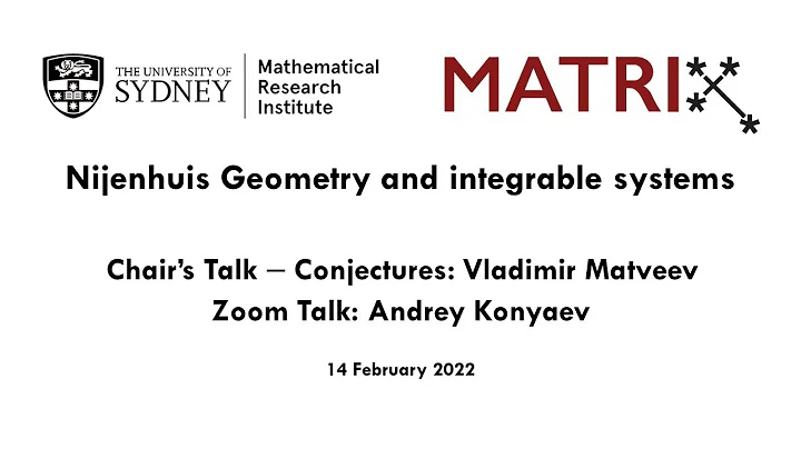 Chair's Talk -- Conjectures (Vladimir Matveev) & Z...