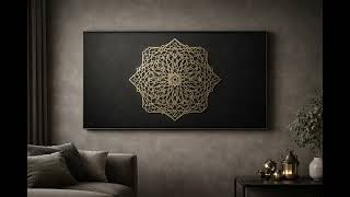 Islamic Geometric Gold Art | Frame TV 4K | No Music | Calm Luxury Wall Ambience | 2 Hourss screenshot 4